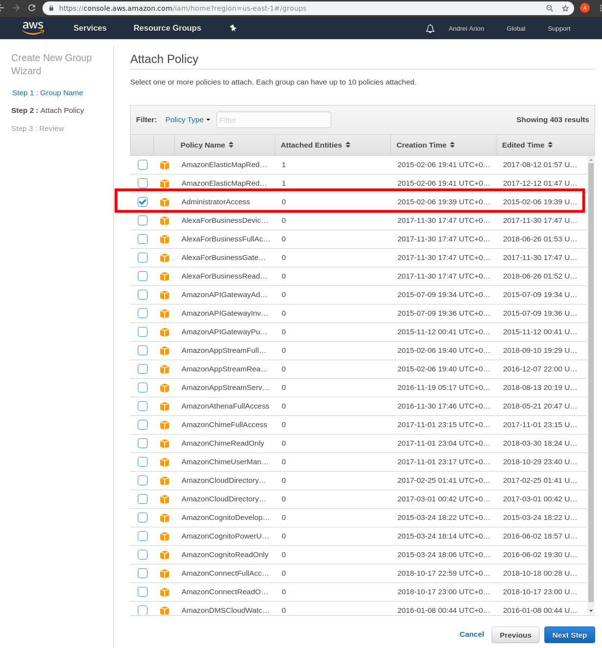 aws IAM create group3